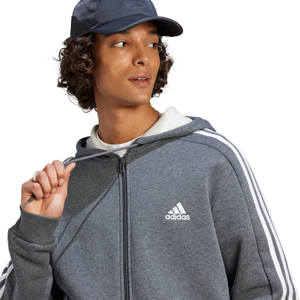 FELPA TUTA ADIDAS UOMO GRIGIA FELPATA FLEECE REGULAR FIT MAN GRIGIA