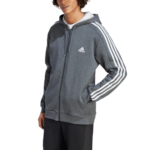 FELPA TUTA ADIDAS UOMO GRIGIA FELPATA FLEECE REGULAR FIT MAN GRIGIA