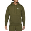FELPA NIKE UOMO CON CAPPUCCIO SPORTSWEAR CLUB FLEECE VERDE