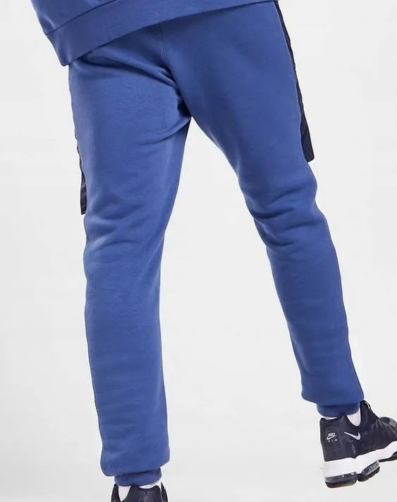 PANTALONE NIKE UOMO TUTA TRAINING JOGGER CLUB FELPATO AZZURRO BLU