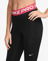 LEGGINGS NIKE PRO PANTA DONNA CROSSFIT WORKOUT YOGA NERO ROSA CORALLO