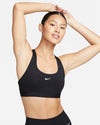 TOP SPORTIVO NIKE REGGISENO SWOOSH LIGHT SUPPORT BRA DONNA NERO