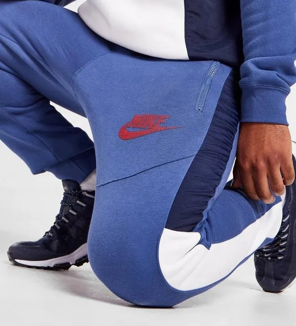PANTALONE NIKE UOMO TUTA TRAINING JOGGER CLUB FELPATO AZZURRO BLU