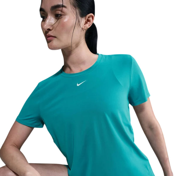 T SHIRT DONNA MAGLIA NIKE ONE CLASSIC DRI-FIT WOMAN TEE AZZURRA