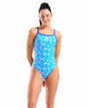 COSTUME ARENA DONNA INTERO PISCINA NUOTO SPALLINA STRETTA FLOWERS