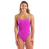 COSTUME NUOTO ARENA DONNA INTERO PISCINA LACE SOLID VIOLA SPALLINA STRETTA