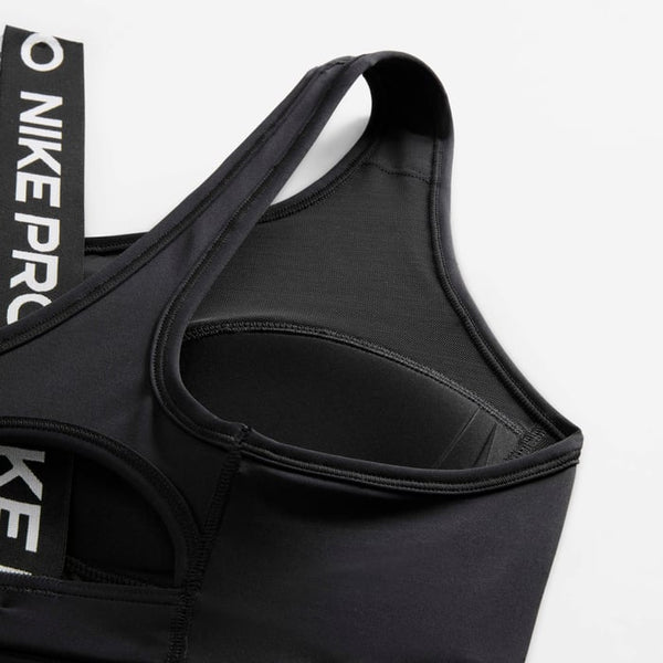 TOP REGGISENO SPORTIVO NIKE PRO AIR WOMAN BRA DRI-FIT FITNESS WOD NERO