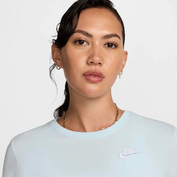 T SHIRT DONNA MAGLIA NIKE DRI-FIT RUN ESSENTIAL WOMAN TEE CELESTE