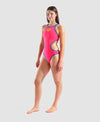 COSTUME ARENA DONNA ONE BIG LOGO COSTUME INTERO PISCINA ROSA FUXIA