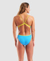 COSTUME NUOTO ARENA DONNA INTERO PISCINA LACE SOLID SPALLINA STRETTA TURCHESE