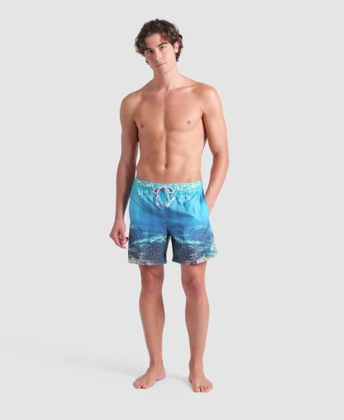 BOXER ARENA BAGNO MARE UOMO WATER PRINT MULTISTAMPA