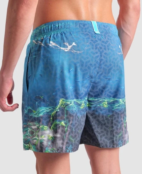 BOXER ARENA BAGNO MARE UOMO WATER PRINT MULTISTAMPA