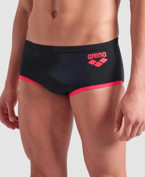 COSTUME ARENA UOMO ALTO TRUNK NUOTO PISCINA SWIM NERO BIG LOGO