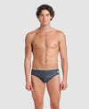 COSTUME ARENA UOMO SLIP PISCINA MONOGRAM SWIM BRIEFS GRIGIO