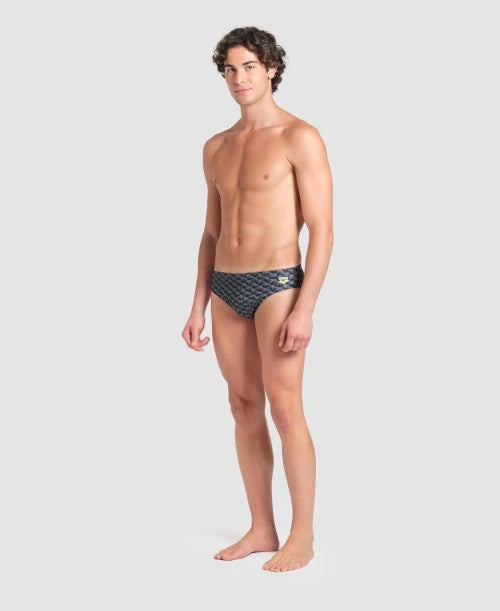 COSTUME ARENA UOMO SLIP PISCINA MONOGRAM SWIM BRIEFS GRIGIO