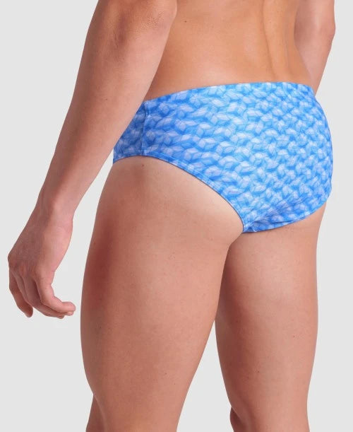 COSTUME ARENA UOMO SLIP PISCINA MONOGRAM SWIM BRIEFS BLU