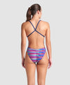 COSTUME ARENA DONNA PISCINA INTERO SPALLINA STRETTA RACING STRIPE