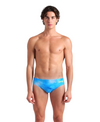 COSTUME ARENA UOMO SLIP NUOTO PISCINA TIE DYE AZZURRO LIMITED EDITION