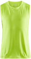 SMANICATO CRAFT ANTISUDORE CANOTTA UOMO MAGLIA MAN TEE SPORTWEAR GIALLA FLUO