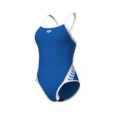COSTUME ARENA DONNA PISCINA INTERO ICON SUPER FLY BACK SOLID NUOTO BLU ROYAL