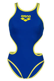 COSTUME ARENA DONNA ONE BIG LOGO COSTUME INTERO PISCINA BLU