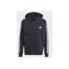 FELPA ADIDAS UOMO NERA ZIP CON CAPPUCCIO REGULAR FIT NERO BIANCO