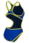 COSTUME ARENA DONNA ONE BIG LOGO COSTUME INTERO PISCINA BLU