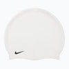 CUFFIA PISCINA NUOTO NIKE SWIM CAP SILICONE BIG SWOOSH BIANCA