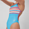 COSTUME DONNA PISCINA SPEEDO INTERO SPALLINA STRETTA SWIM SUIT DIGITAL VBACK