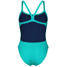 COSTUME ARENA DONNA INTERO PISCINA CHALLENGE SOLID SPALLINA STRETTA TURCHESE WATER