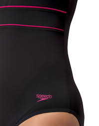 SPEEDO SWIMMING POOL SWIMSUIT FOR LADY NEW CONTOUR ECLIPSE BLACK AND WHITE