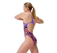 COSTUME DONNA PISCINA SPEEDO NUOTO INTERO SPALLINA STRETTA FL PRINTED TURNBACK AF