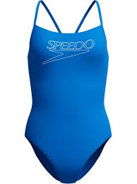 COSTUME DONNA PISCINA SPEEDO NUOTO INTERO SPALLINA ENDURANCE+ LOGO THINSTRAP ONE PIECE BLU