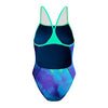 COSTUME DONNA PISCINA SPEEDO NUOTO INTERO SPALLINA STRETTA PRINTED TURNBACK FANTASIA