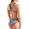 COSTUME ARENA DONNA ONE LACQUER COSTUME INTERO PISCINA TECH BACK BLU BIANCO