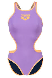 COSTUME ARENA DONNA ONE BIG LOGO COSTUME INTERO PISCINA LILLA