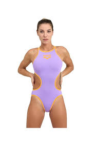 COSTUME ARENA DONNA ONE BIG LOGO COSTUME INTERO PISCINA LILLA