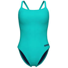 COSTUME ARENA DONNA INTERO PISCINA CHALLENGE SOLID SPALLINA STRETTA TURCHESE WATER