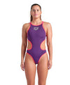 COSTUME ARENA DONNA ONE BIG LOGO COSTUME INTERO PISCINA VIOLA