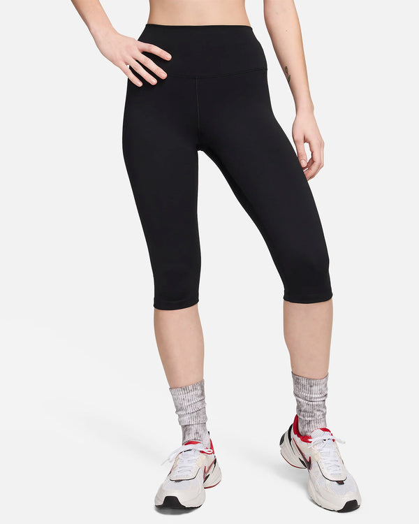 LEGGINGS DONNA NIKE 3/4 WORKOUT READY MESH CAPRI TRAINING NERO