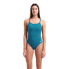 COSTUME ARENA DONNA INTERO PISCINA SOLID NUOTO BLUE COSMO SPALLINA