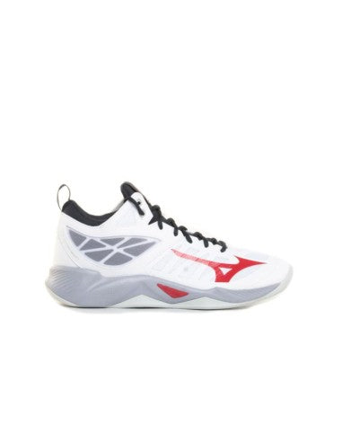 SCARPE VOLLEY MIZUNO WAVE DIMENSION MID SCARPA PALLAVOLO WHITE RED