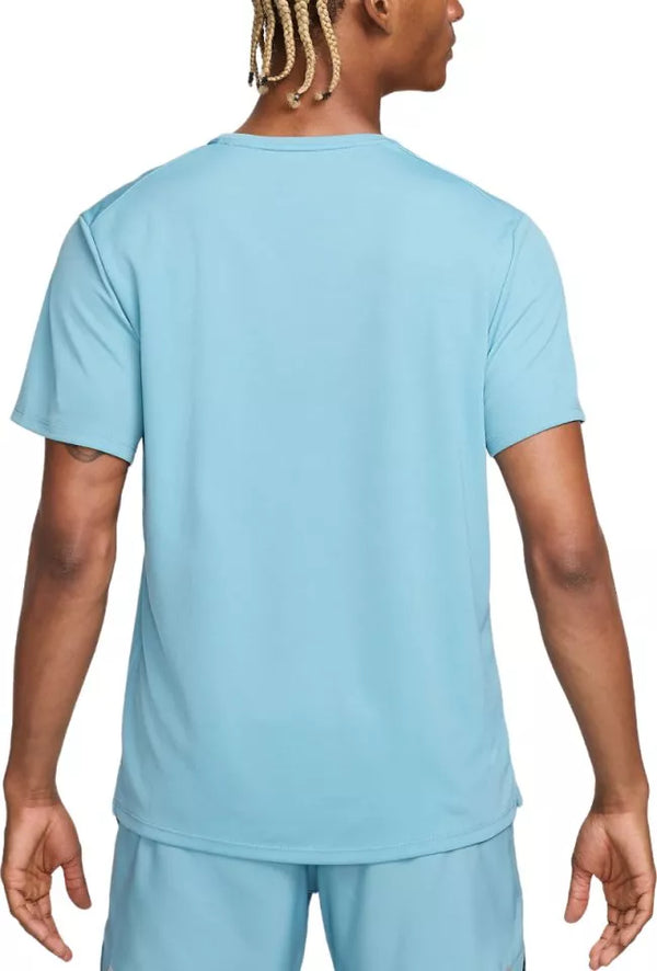 T SHIRT NIKE DRY-FIT RUN MAGLIA UOMO MAN TEE RUNNING AZZURRA