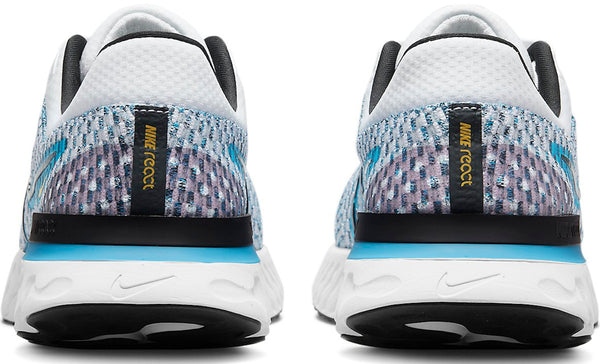 SCARPE NIKE REACT INFINITY RUN FK 3 UOMO RUNNING RUN PALESTRA BIANCO AZZURRO