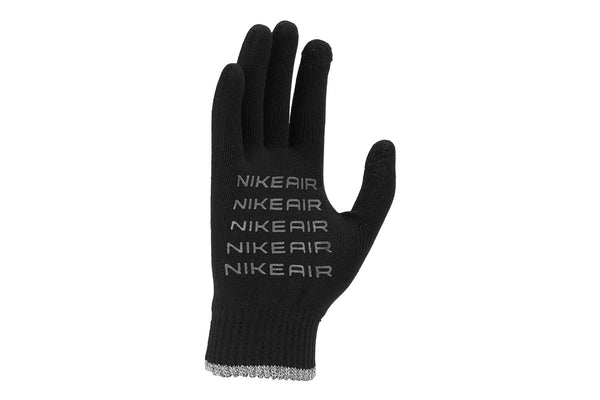 GUANTI RUNNING NIKE OUTDOOR UOMO DONNA CON TOUCH SMARTPHONE GUANTI NIKE AIR KNIT NERI