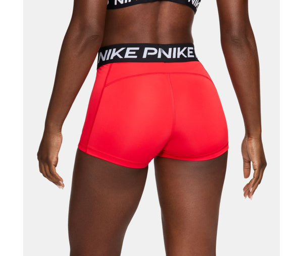 SHORTS NIKE PRO WOMAN PANTALONCINO CORTO PALESTRA DONNA ROSSO