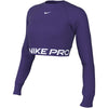 T SHIRT DONNA NIKE CROP SWOOSH FASCHION MAGLIA WOMAN CORTA VIOLA