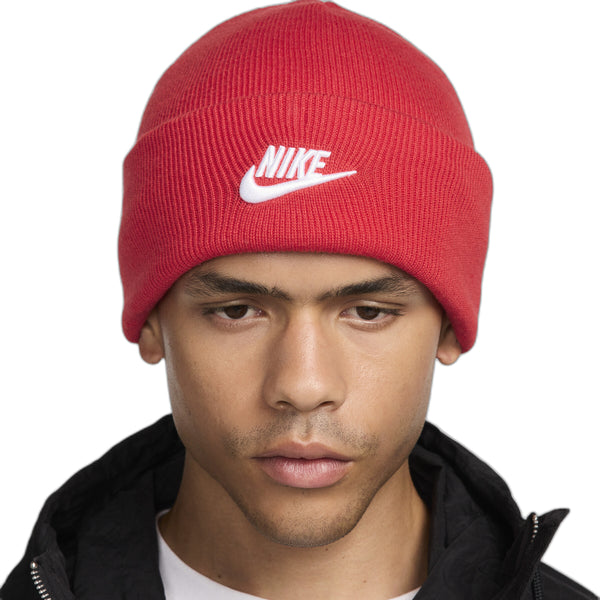 BERRETTO NIKE CUFFIA INVERNALE SPORT MODA RUNNING RUN ROSSO