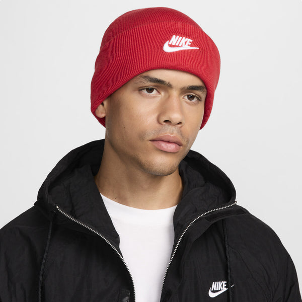 BERRETTO NIKE CUFFIA INVERNALE SPORT MODA RUNNING RUN ROSSO