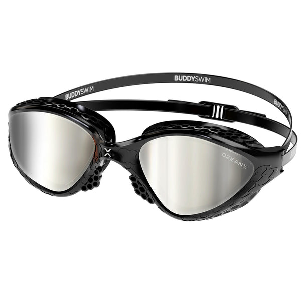 OCCHIALINI OZEANX MIRROR TRIATHLON OCCHIALINO NUOTO SPECCHIATI PISCINA ARGENTO